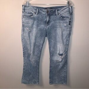 Silver Berkley Capri Jeans Blue 32